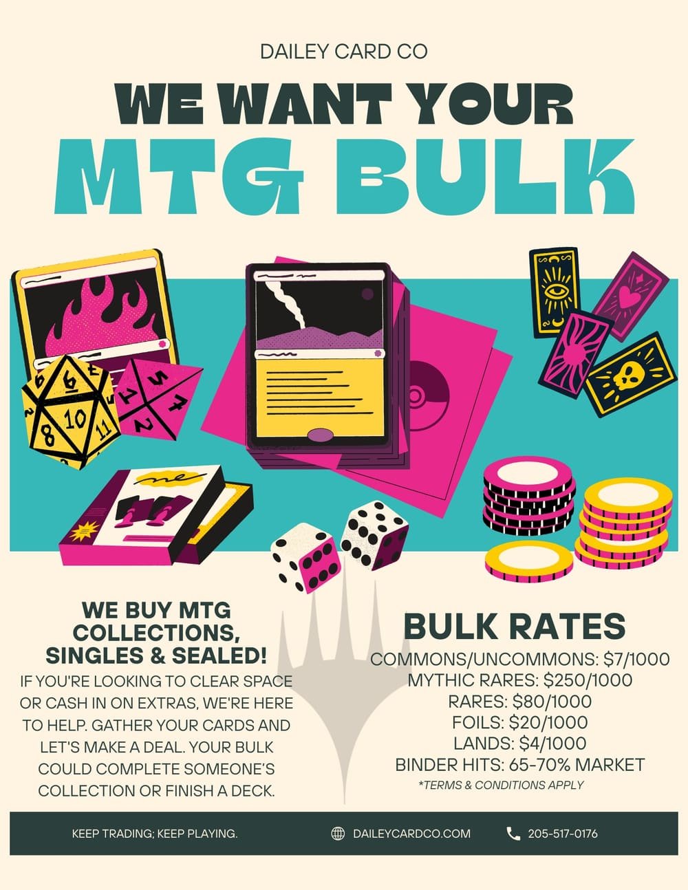 We buy MTG bulk