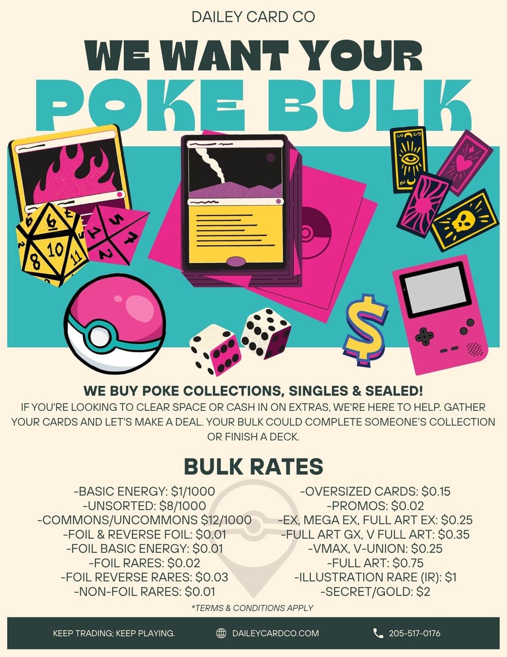 We buy Pokemon bulk